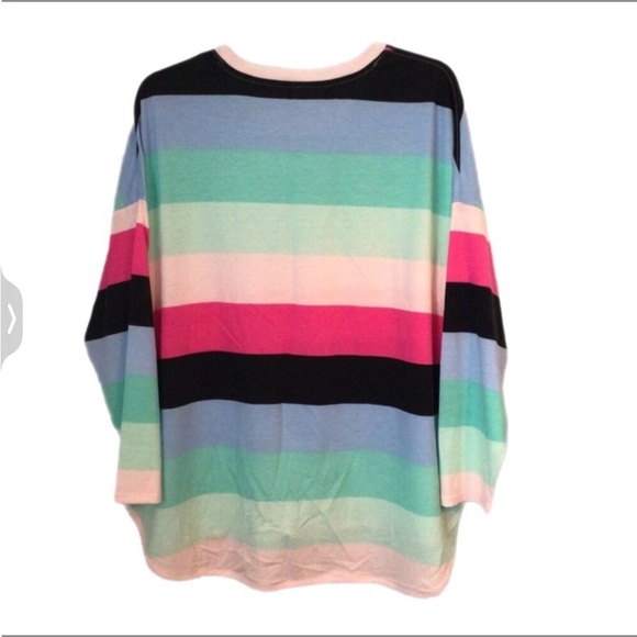 Cabana by Crown & Ivy NWT Woman’s Multicolored Striped Blouse. Size 2X. - Picture 2 of 7